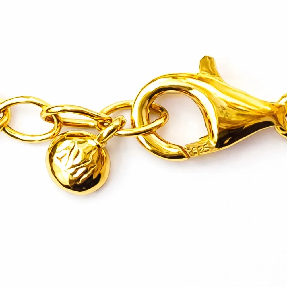 MONICA VINADER 14K GOLD TALISMAN HEART BRACELET